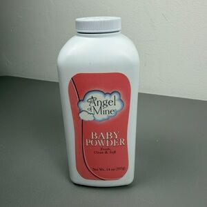 Angel of Mine Talc Baby Powder 14 Oz Made in USA